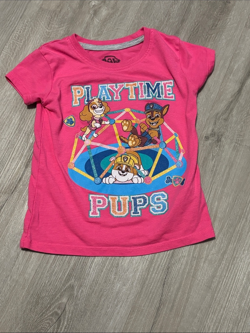 Nickelodeon Pink "Playtime Pups" Short Sleeve Tee